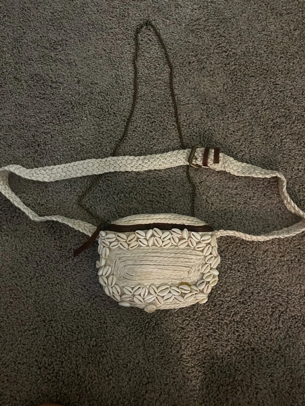 Anthropologie Seashell Fannypack/crossbody